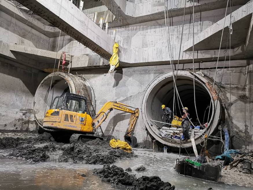 南京市某管廊隧道顶管盾构过程中渗漏抢修